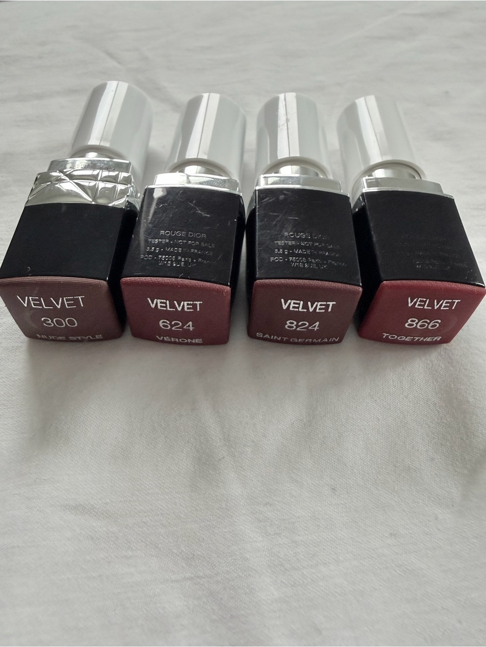 DIOR Rouge Dior Velvet Lipstick set of 4 - 300, 624, 824, 866